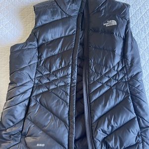 Womens black northface puffer vest